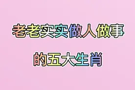 老老实实做人，规规矩矩做事的五大生肖，看看有你吗视频封面