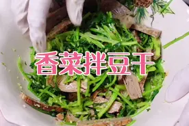 香菜难得这么便宜，就做这道菜解馋。配上五香豆干，美味又下饭。视频封面
