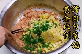 1斤猪肉1斤白菜，饺子馆里白菜馅的黄金比例，学会包饺子可真香！