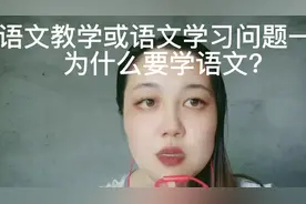 语文教学或语文学习问题一：为什么要学语文？