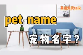 英语“pet name”，竟然不是“宠物的名字”，那是啥意思？