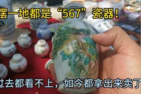 古玩摊主摆了一地567瓷器，价格超乎想象！马哥花350元买了四件！