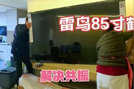 安装85寸雷鸟鹤电视，后置的低音炮会出现共振，这种挂架可以解决视频封面