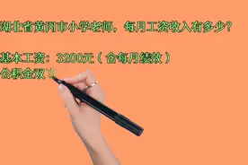 湖北省黄冈市小学老师，每月工资收入有多少？视频封面