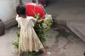 琦琦说奶奶眼睛看不见，我要帮奶奶多分担一点家务！