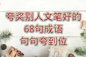 不知道夸奖人文笔好，用什么词才好，这有68句，句句夸到位