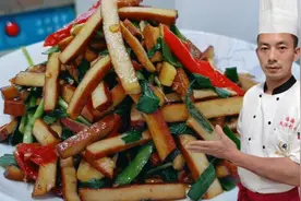 大厨分享：“韭菜炒豆腐干”正宗家常味做法，超好吃又香收藏了