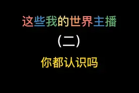 这些我的世界主播你都认识吗（二）