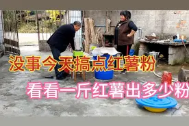 今天来看看一斤红薯能出多少粉，我们来试试，这几天天气不错。