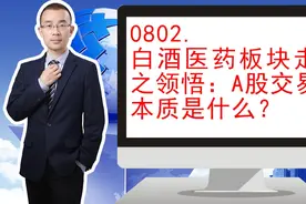 0802.白酒医药板块走势之领悟：A股交易的本质是什么？视频封面