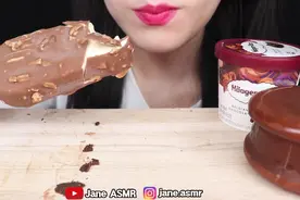 【【Jane】吃播助眠 巧克力冰淇淋特辑 】视频封面