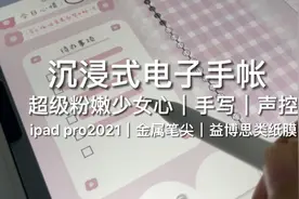 非常粉嫩的手帐模板｜电子手帐记录生活｜纯手写沙沙声超级治愈！视频封面