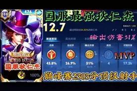 国服最强狄仁杰顶级射手国服发育路，巅峰赛2303分高爆发出装教学视频封面