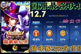 国服最强狄仁杰顶级射手国服发育路，巅峰赛2303分高爆发出装教学视频封面