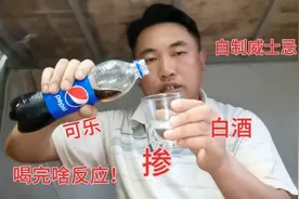 民工小伙晚饭一人整一桌，可乐掺白酒自制威士忌，喝完啥反应！视频封面