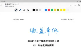航天电子2021年报摘要解读视频封面
