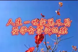 人生一世实属不易，要学会享受孤独视频封面