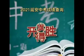 2021延安中考成绩查询