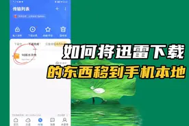 经验分享：如何将迅雷（手机版）下载的东西保存到手机本地来。
