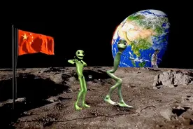 绿色外星人跳魔性太空步