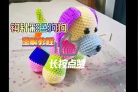 颜值超高的钩针彩色小狗玩偶图解～图文教程+视频指导更容易学会视频封面