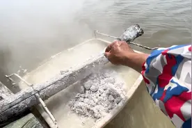 5毛钱一斤的生石灰，买了2吨下进鱼塘！可以净化水质，提高抗病力视频封面