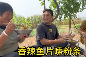 大脸中午有好饭，妈妈做拿手香辣鱼片，肉质滑嫩粉条筋道，过瘾啊视频封面
