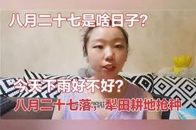 老话“八月二十七落，犁田耕地抢种”，是啥日子，下雨好吗？