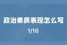 政治素质表现怎么写1/16