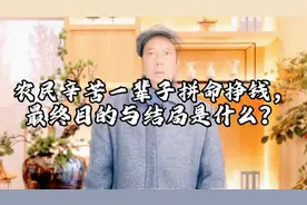 农民辛苦一辈子拼命挣钱，最终目的与结局是什么？
