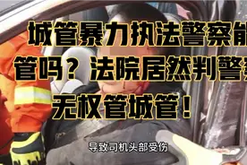 城管暴力执法，警察按照法律处罚，法院居然称警察无权管城管！视频封面