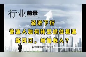 经济下行，普通人如何转型抓住新机遇、新风口增加收入？视频封面