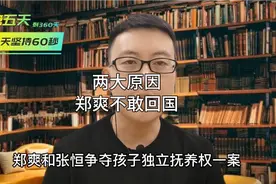 60秒解说：郑爽为什么不敢回国呢？争夺抚养权另有所图视频封面