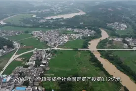 航拍广西北流隆盛镇，弯弯圭江穿越镇中还有天堂山视频封面