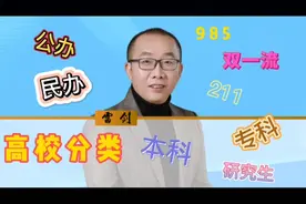 高校分类，公办和民办，专科和本科，985高校、211高校和双一流视频封面