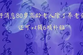好消息80岁高龄老人除了养老金外还可以领6项补贴视频封面