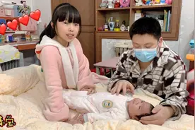 晴宝弟弟出生46天，住了两次医院，竟然还长胖了这么多，婴儿肥