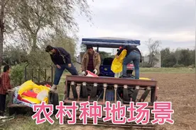 农村秋季种地，一家齐上阵，10亩地1台机器，1小时搞定，超省力视频封面