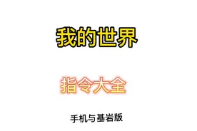 我的世界指令大全