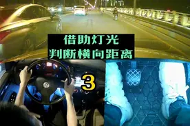 老司机夜间开车，视野不好，借助灯光判断横向距离视频封面