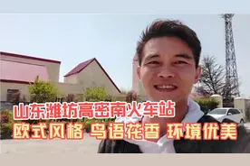 山东潍坊高密南站，最美小火车站，欧式风格，鸟语花香，环境优美视频封面