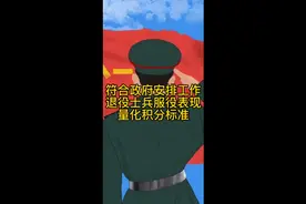 符合政府安排工作退役士兵服役表现量化积分标准