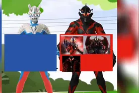 赛罗奥特曼和贝利亚奥特曼比赛表情包