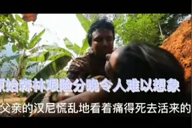 原始森林的孕妇在没有人工接生，历尽艰险痛苦产下婴儿视频封面