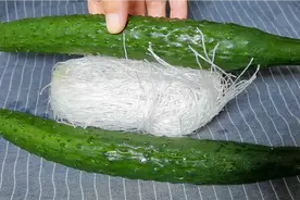 夏天，黄瓜和粉条才是绝配，教你一个神仙做法，营养丰富太好吃了