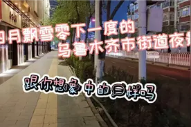 四月飘雪零下一度的乌鲁木齐市街道夜景，跟你想象中的一样吗视频封面