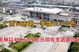 广西GDP第一季度公布，玉林以480.6228亿元排名广西第四👍视频封面