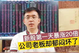 罕见一幕！新股上市第一天大涨20倍，但老板却郁闷坏了