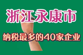 浙江永康市纳税最多的40家企业