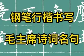 钢笔行楷书写毛主席诗词名句：鹰击长空鱼翔浅底，万类霜天竞自由视频封面